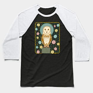 MID CENTURY GOTHIC Barn Owl Baseball T-Shirt